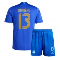 Camiseta Argentina Cristian Romero #13 Segunda Equipación Replica Copa America 2024 para niños mangas cortas (+ Pantalones cortos)